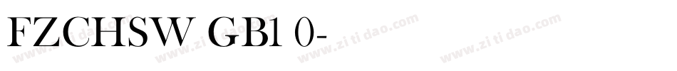 FZCHSW GB1 0字体转换